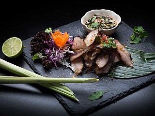 Grilled Pork Collar | Kor Moo Yang