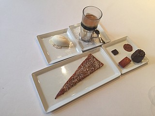 French coffee, Grand Marnier, “flambé sous vos yeux”