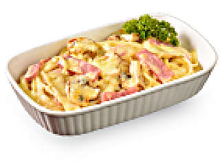 Ham & Mushroom Spaghetti