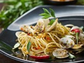 Udang-Kering Vongole Spaghetti