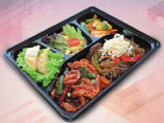 Fried Korean Glass Noodle with Spicy Octopus Bento