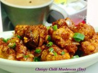 Crispy Chilli Garlic Mushroom (Dry)