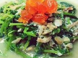 Braised Spinach with Salted Egg Yolk