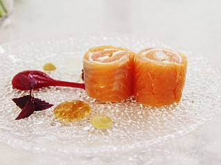 Marinated Trout, Goat Cheese, Citric & Beetroot