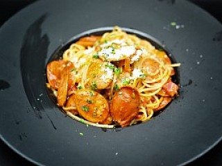 Spaghetti Marinara With Sausage