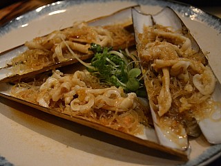 Razor clams with glass noodles