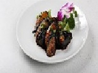 มะเขือม่วงยัดไส้/Stir Fried Stuffed Eggplant