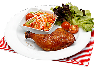 Spicy Salad with Smoked Chicken