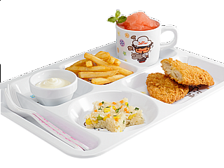 Kids Menu Set Crumbed Fish with French Fried