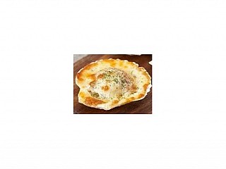 Oven baked scallop with parmesan cheese