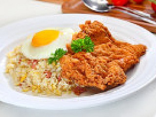 Fried Rice with Chicken Cutlet
