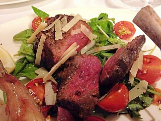 200-Day Grain-Fed Australian Angus Beef Tenderloin Rocket Salad Balsamic Reduction and 36 Month-aged Parmesan Cheese