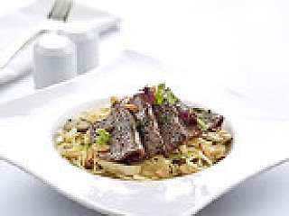 Beef Sukiyaki Spaghetti