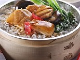 Oriental Chicken Sausage Rice with Mushroom