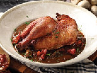 Roast Chicken with Diane Sauce