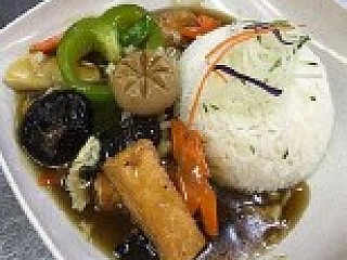 Beancurd with Mixed Vegetables and Rice