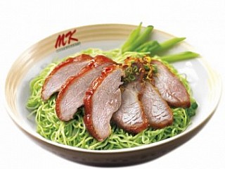 Green Noodles with Roasted Duck & Red Pork