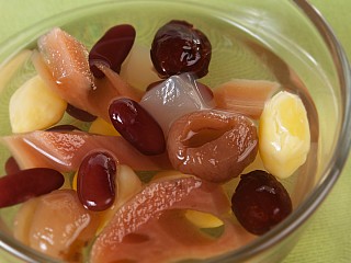 เต้าทึงเย็น/Assorted dry fruits with beans in syrup