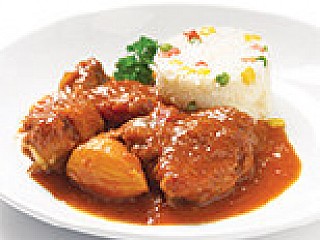 ข้าวสตูว์ไก่/Chicken Stew with Buttered Rice