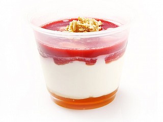 Raspberry Yogurt with Granola