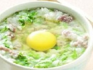 Minced Beef With Egg Congee