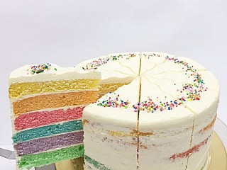 6 LAYERED RAINBOW CAKE