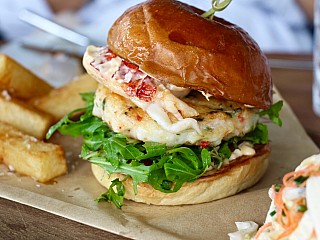 Shrimp and Lobster Burger