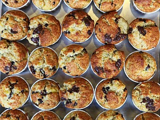 Banana Chocolate Walnut Muffin