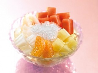 Bean Curd and Fruit Salad