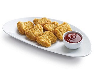 Chicken Nuggets 6 pcs with Ketchup/ชิกเก้น นักเก็ตส์ 6 ชิ้น พร้อมซอสมะเขือเทศ