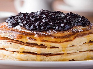 Pancakes with Warm Maple Butter