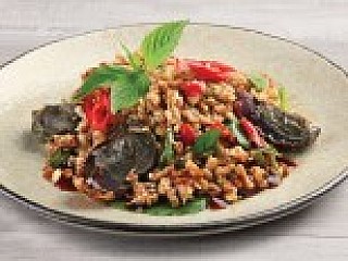 Minced Chicken Thai Basil and Century Egg