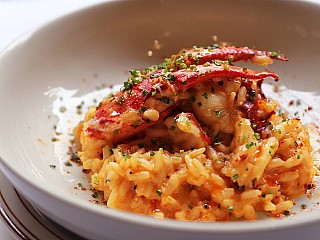 Roasted Maine Lobster Risotto, Lobster Oil