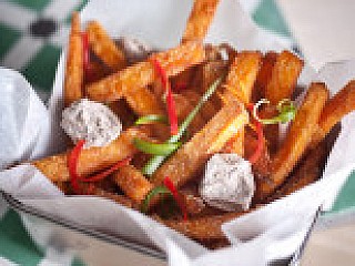 Sweet Potato Fries with Plum Powder