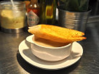 Mushroom Soup w/ Garlic Bread