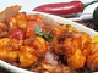 Red Chilli Prawns (Dry)