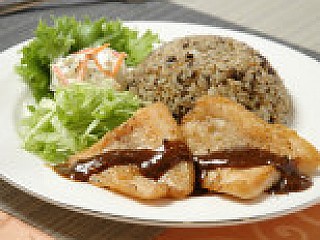 Olive Rice with Chicken, Pork or Fish