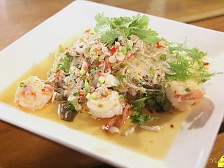 Spicy Vermicelli Shrimp and Pork Salad