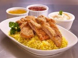 Chicken Cutlet with Rice & Mustard Mayo