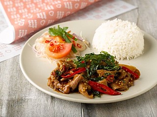 Kra Pao Basil Beef Slice Rice