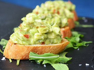 Fresh Avocado & Tomato Bruschetta