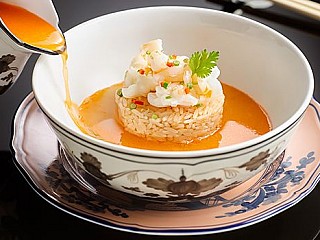 Poached Rice, Lobster Meat