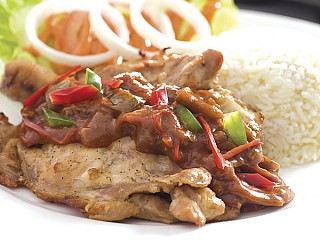 ข้าวไก่แม็กซิกัน/Grilled Mexican chicken