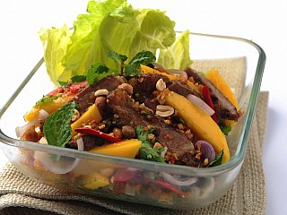 Grilled Beef with Mango Salad