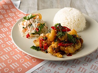 Kra Pao Basil Fried Fish Rice