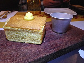 Freshly-baked cornbread