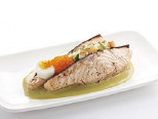 Grilled Salmon with Oyster Velouté
