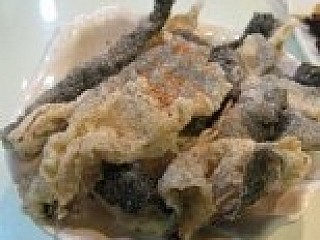 Deep Fried Fish Skin Served With Superior Soup