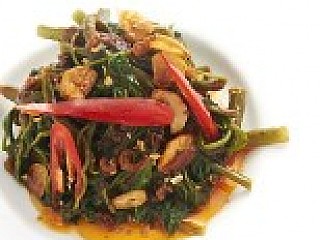 Stir-fried Kangkong with Shrimp Paste