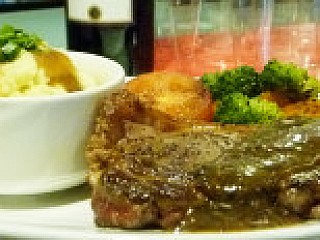 Ribeye Steak with Mashed Potato & Green Salad
